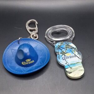 Corona Beer Bottle Openers - Blue Sombrero Hat & Flip Flop Sandal